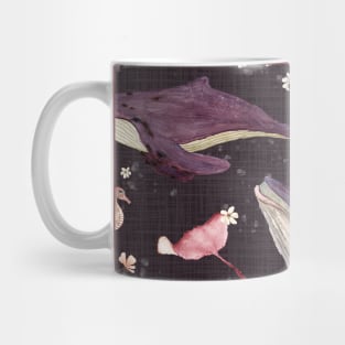 Whale song (purple) Mug